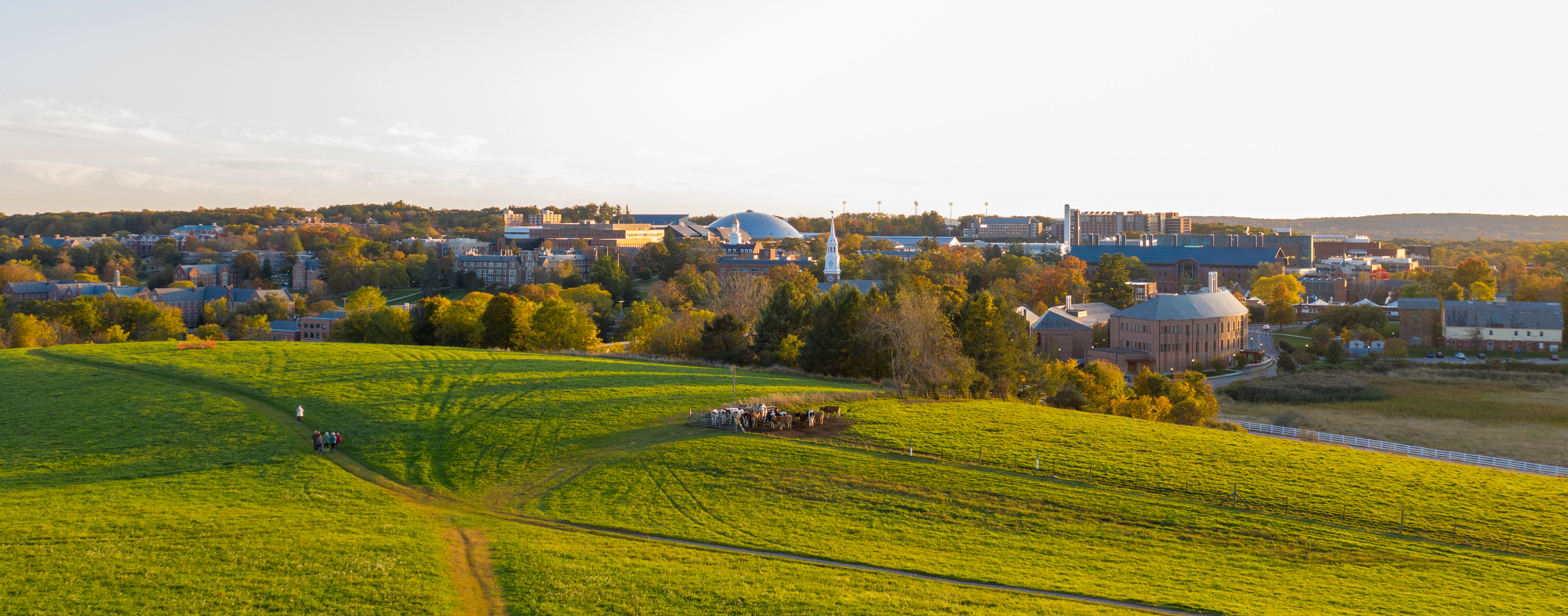 Aerial view of the Storrs Campus from Horsebarn Hill.