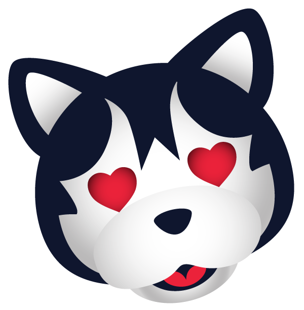 Heart-Eyes "Jonathan the Husky" Emoji