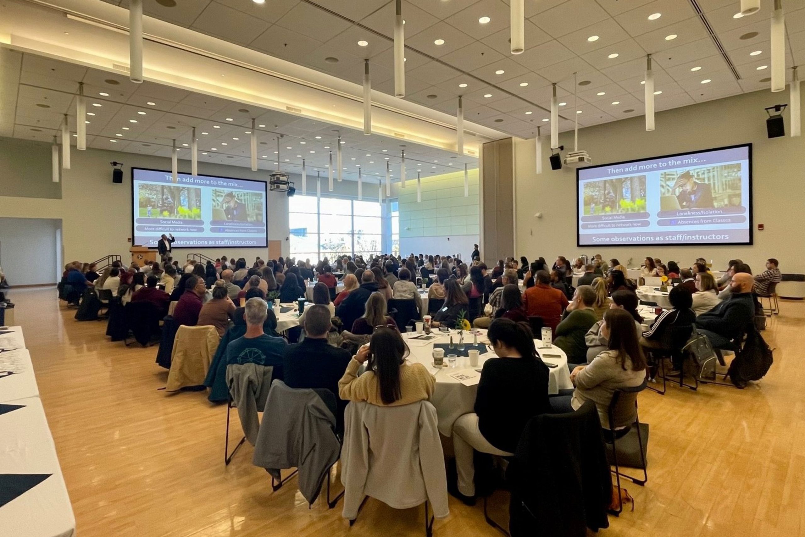 counselors participate in seminar for School Counselor Day at UConn Student Union Ballroom